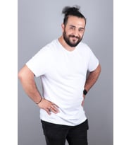 Büyük Beden Basic T-shirt %100 Pamuk Tişört