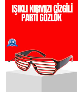 Dikkat Çeken Tasarımlı LED Işıklı Eğlence Gözlüğü