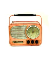 Dekoratif Metal Radyo Saat Masa Saati Vintage Ev Ofis Hediyelik