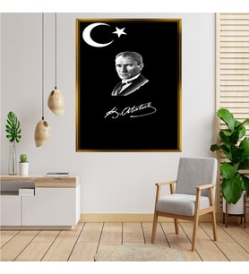 ÇERÇEVELİ ATATÜRK TABLO S491