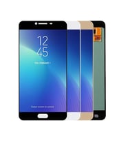 Samsung Galaxy C7 C7000 ile Uyumlu Oled Ekran Dokunmatik (Siyah)