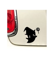 Sevimli Hayalet Tasarım Oto Sticker Siyah 19*19 Cm