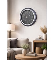 Galaxy Dekoratif Füme Kasa Gri Çerçeve 44.5 cm Duvar Saati
