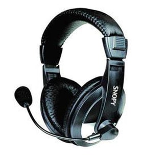 Snopy SN-4388 Deri Baş Üstü Mikrofonlu Kulaklık (Karışık)