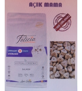Felicia Sterilised Somonlu 4 kg açık kuru mama orjinal çuvaldan