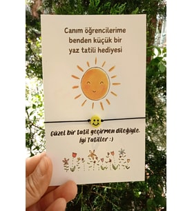 10 Adet Yaz Tatili Emoji Bileklik Hediye - Kuşe Kartlı - Okul Hediyesi - 
