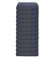 12li Paket Mikrofiber Boya Tutmayan Kuaför Saç Havlusu 50x90 Cm (Siyah)