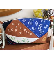 Kasnak Nakışlı , Patchwork Küçük El Cüzdanı %100 Handmade