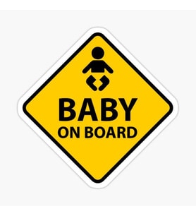 Arabada bebek var Baby On Board Sticker Yapıştırma 19CM md14