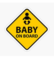 Arabada bebek var Baby On Board Sticker Yapıştırma 19CM md14