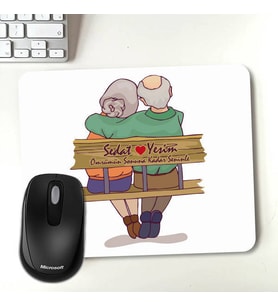 Kişiye Özel Yaşlı Çiftler Tasarımlı Mousepad