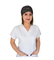 Siyah Dalgalar Desenli Doktor Hemşire Hastane Cerrahi Bone