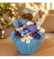 LumiGo Design Baby Boy El Yapımı Kokulu Mum Buketi