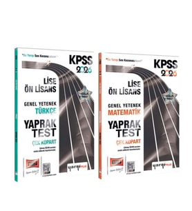 Yargı Yayınları 2026 KPSS Lise Ön Lisans Genel Yetenek Türkçe ve Matematik Yaprak Test Seti 2 Kitap