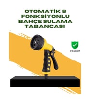 Mey İthalat® Bahçe Sulama Tabancası Hortum Ucu 8 Fonksiyonlu Ayarlanabilir