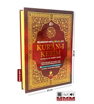Kuranı Kerim Ve Satır Arası Kelime Türkçe Okunuşlu Ve Meali 5 Özellikli Mealli Kuran Rahle Boy