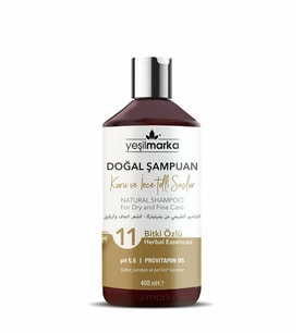 YEŞİL MARKA DOĞAL ŞAMPUAN - KURU VE İNCE TELLİ SAÇLAR İÇİN 400 ML
