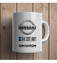 Kişiye Özel Plakalı İsimli NISSAN Kupa Bardak