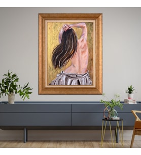 Altın Paspartulu Çerçeveli Tablo CV1093 (Gold)