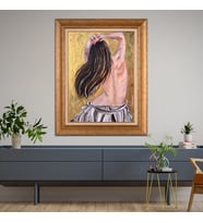 Altın Paspartulu Çerçeveli Tablo CV1093 (Gold)