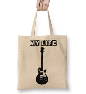 My Life Müzik Bez Çanta Uzun Saplı
