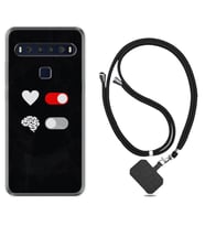 TCL 10L 10 Plus 10SE 20E 20SE 30 L7 Kılıf Boyun Askılı Silikon Love Brain 1722