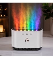 Efektli Hava Nemlendirici ve Aromaterapi Difüzörü 900 ml Büyük Kapasite, Rgb LED Işık, 6 Çıkışlı Güçlü Püskürtme
