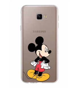 Samsung Galaxy J4 Core Kapak Mickey Mouse Tasarımlı Şeffaf Silikon Kılıf