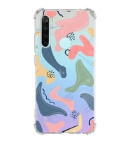 Xiaomi Redmi Note 8 Köşe Korumalı Antişok Kapak Abstract Tasarımlı Şeffaf Silikon Kılıf