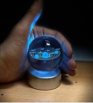 Cam Küre Gezegenler Led Işıklı Standlı