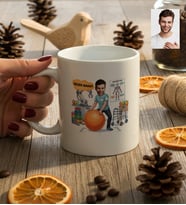 Kişiye Özel Karikatürlü Erkek Fizyoterapist Kupa Bardak Tıp Bayramı Hediyesi