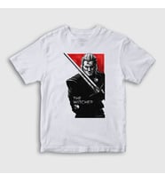 Presmono Unisex Çocuk Beyaz Geralt Of Rivia V2 Dizi Witcher T-Shirt 321238tt
