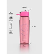 Renga Falcon Yazı Desenli 800 ml Pipetli Tritan Matara 912140 Fuşya