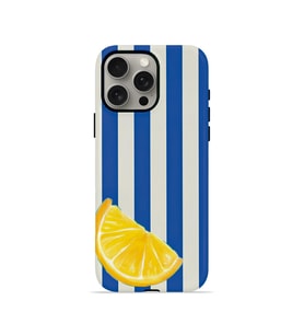 iPhone 15 Pro Vorian Çift Katmanlı Kılıf Lemon Coast Stripe