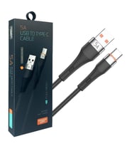 Powerway HC05 Örgülü 5 Amper USB TO Type- C 1 Metre Şarj Data Kablosu
