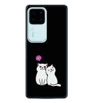 Vivo V30 Kılıf Silikon Desen Özel Seri Love Cats 1690
