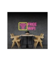 FREE WIFI Yazılı ve Şekilli Neon Tabela