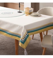 Safran Luxe, Yemek Masası, Mutfak Masa Örtüsü 150x150 (Sarı)