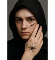 Halloween Cadılar Bayramına Özel Dövmeler Karışık Korku Dövmeleri 1 Tabaka 18*20 cm karışık desenler