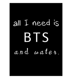 Tek Ihtiyacım Olan Bts Ve Su Tablo Ahşap Poster Dekoratif Kod1316