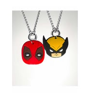 Deadpool & Wolverine Best Friends  Çift Arkadaş Kolyesi (Gümüş)