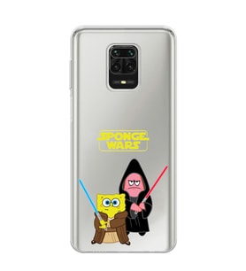 Redmi Note 9 Pro/Note 9S Uyumlu Sunger Bob Star Wars Desenli Şeffaf Telefon Kılıfı
