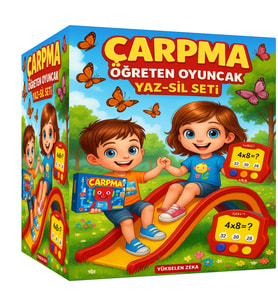 Çarpma Öğreten Oyuncak YAZ-SİL Seti (2 Süper Set)