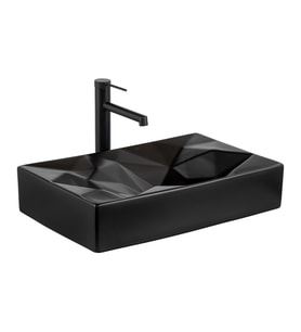 E-W2000MS Tezgah Üstü Lavabo Mat Siyah