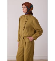 Geometrik Desen %100 Twill İpek Eşarp BE23