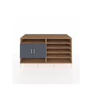 Kronos Konsol 7 Raflı 2 Kapaklı 176x59x99 Çam-Antrasit/Aytaşı