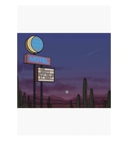 Hayalet Motel Tablo Ahşap Poster Dekoratif