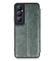 Newface Realme C65 Kılıf Flip Cover - Koyu Yeşil