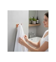 Bronz İkili Askılık Pirinç Materyal Banyo Havluluk