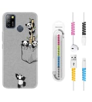 INFINIX Smart 4 5 6 Zero 8 S5 Pro Kılıf Kablo Koruma Spiral Silikon Pandalar 1798